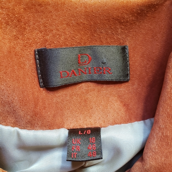 90's Danier Leather Jacket Orange - Picture 7 of 12